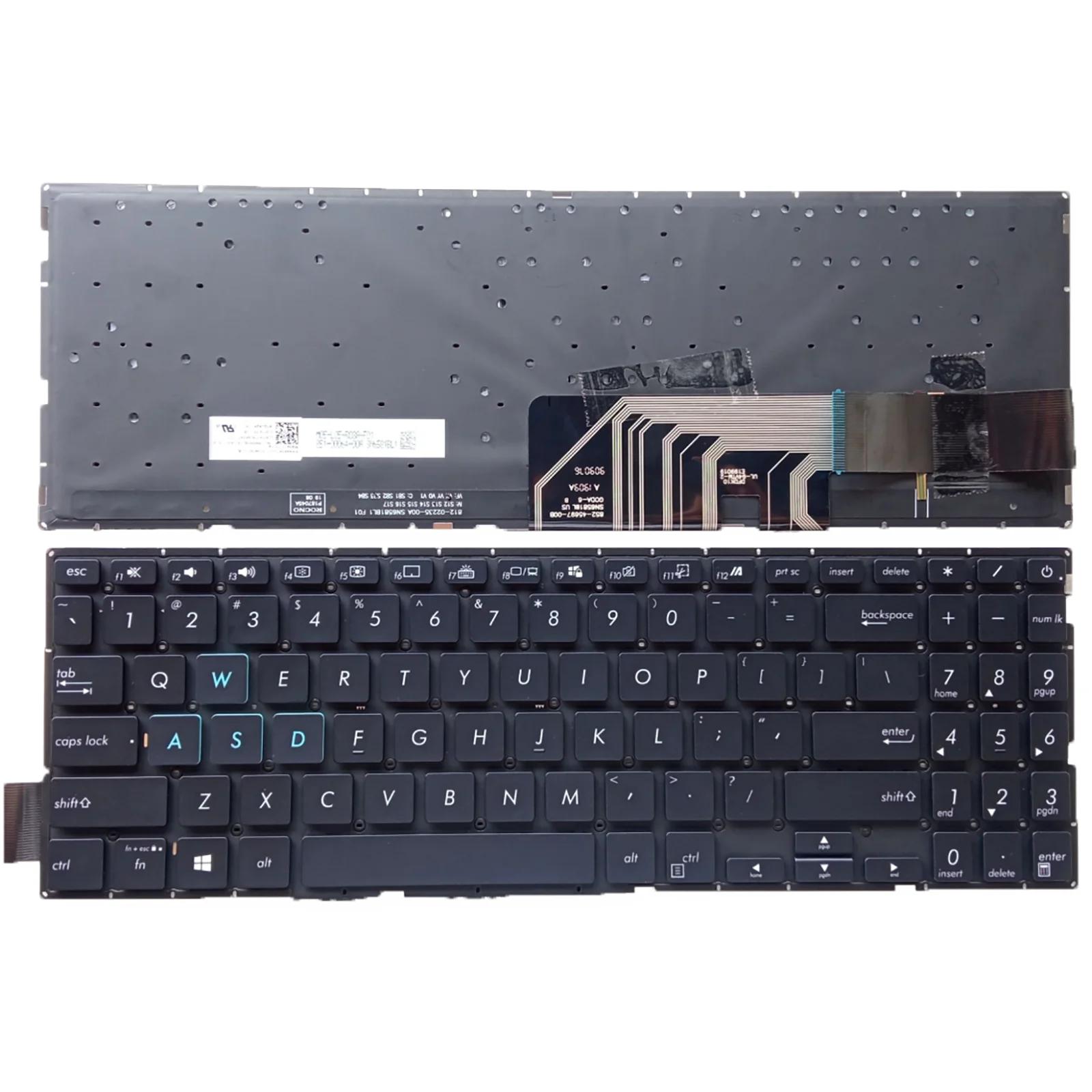 Teclado retroiluminado de EE. UU. Para Asus Mars15, VX60, K571, K571G, F571, F571G, X571G, X571GT, nuevo