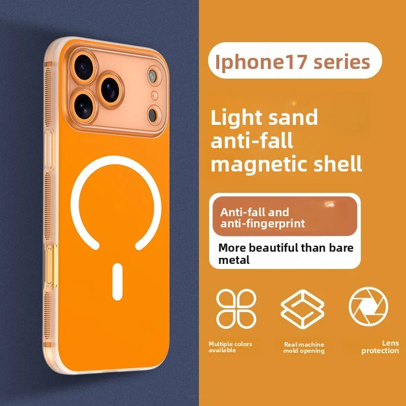 Funda magnética para iPhone 17 Pro Max, ligera, a prueba de golpes, acabado mate, cubierta antihuellas para iPhone 17Pro