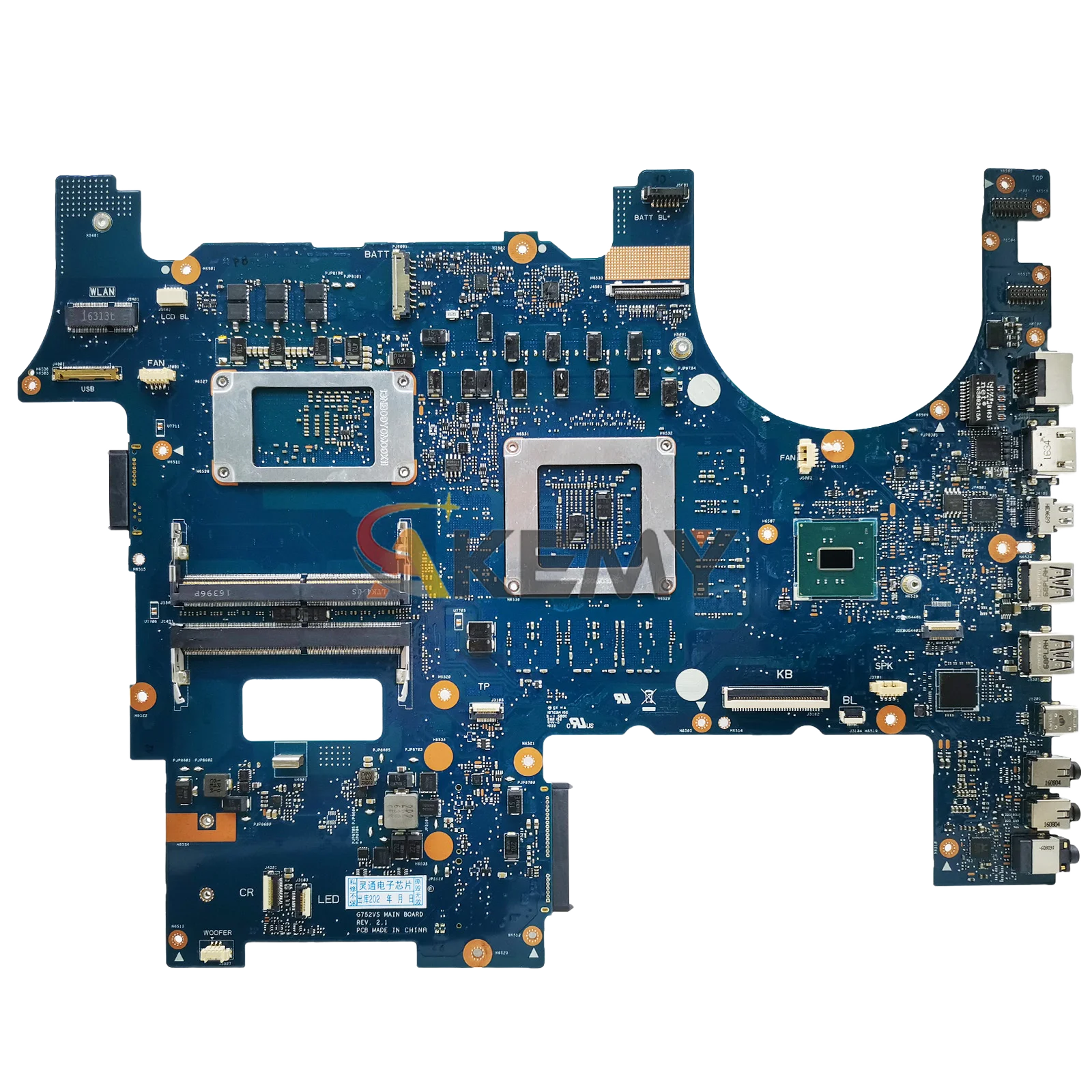 Placa base para ordenador portátil G752VS para ASUS ROG G752VSK G752V G752VS GL752VW GL752VL placa base para portátil con CPU I5 I7 100% pruebas OK stk - imagen 2