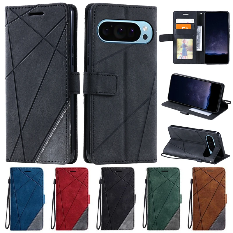 Para Coque Google Pixel 10 Pro XL Funda de cuero tipo billetera con tapa para Funda Google Pixel 10 Pro XL G45RY GUL82 GYPW4 Funda de teléfono