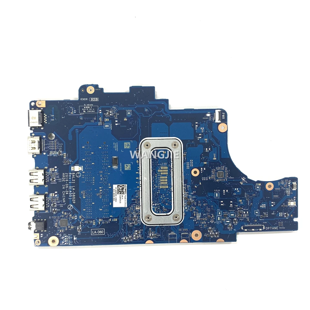BAL21 LA-D802P para Dell Inspiron 15 5567 17 5767 placa base para ordenador portátil CN-02R3V9 W/i3 I5 CPU DDR4 100% en funcionamiento