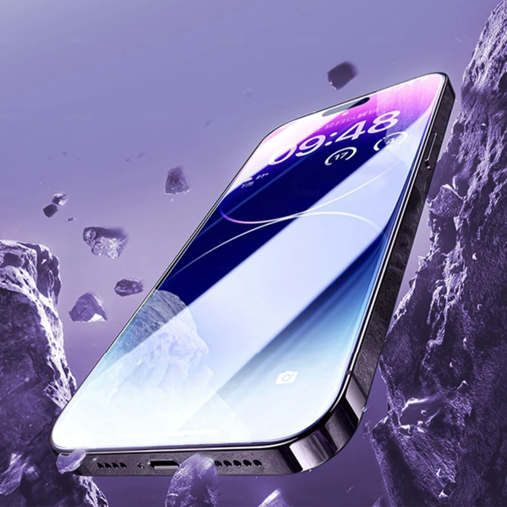 2 uds altavoz sin agujeros vidrio templado a prueba de polvo para iPhone 17 Air 16e 16 15 14 Plus 13 12 mini 11 Pro Xs Max X XR Protector de pantalla - imagen 5