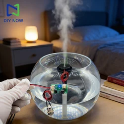 Humidificador de atomización ultrasónico de 5V, Kit electrónico de bricolaje con Control de interruptor para modos de pulverización intermitentes continuos de oficina en casa