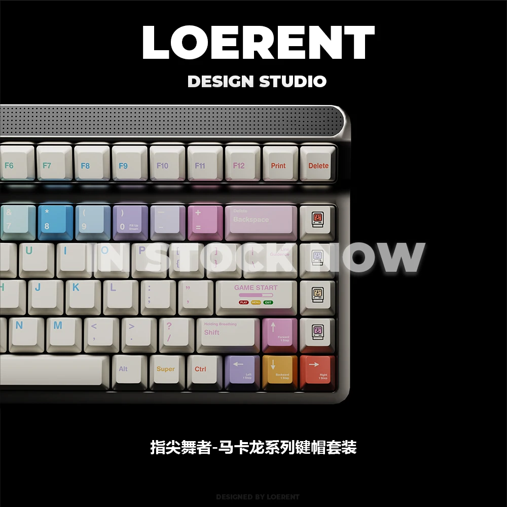 Juego de teclas con tema de macarrón, teclas en inglés/japonés, teclas personalizadas de 146 teclas, teclas de teclado mecánico de sublimación de perfil de cereza PBT - imagen 3