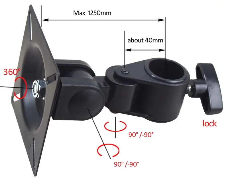 (800mm) T900-180 Desktop17-27 "Monitor LCD soporte de escritorio brazo movimiento completo dos soporte de mesa de computadora abrazadera orificio de base 9,9 kg - imagen 4