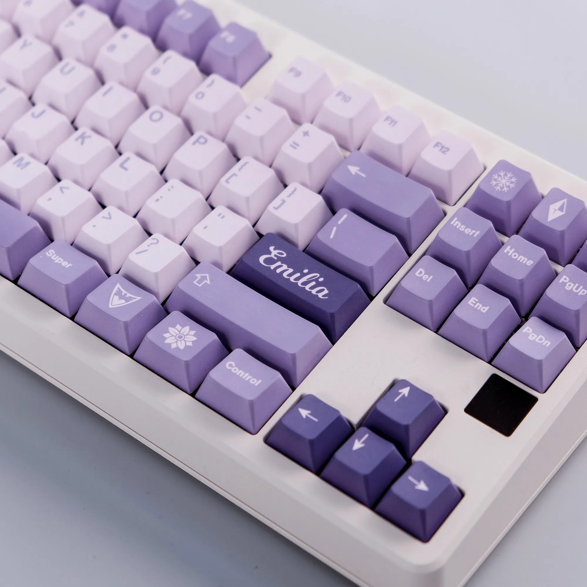 MiFuny-teclas con tema de bruja pura helada, teclas PBT con perfil de cereza púrpura, tapa de teclado personalizada para teclado mecánico, regalos para jugadores de PC - imagen 5