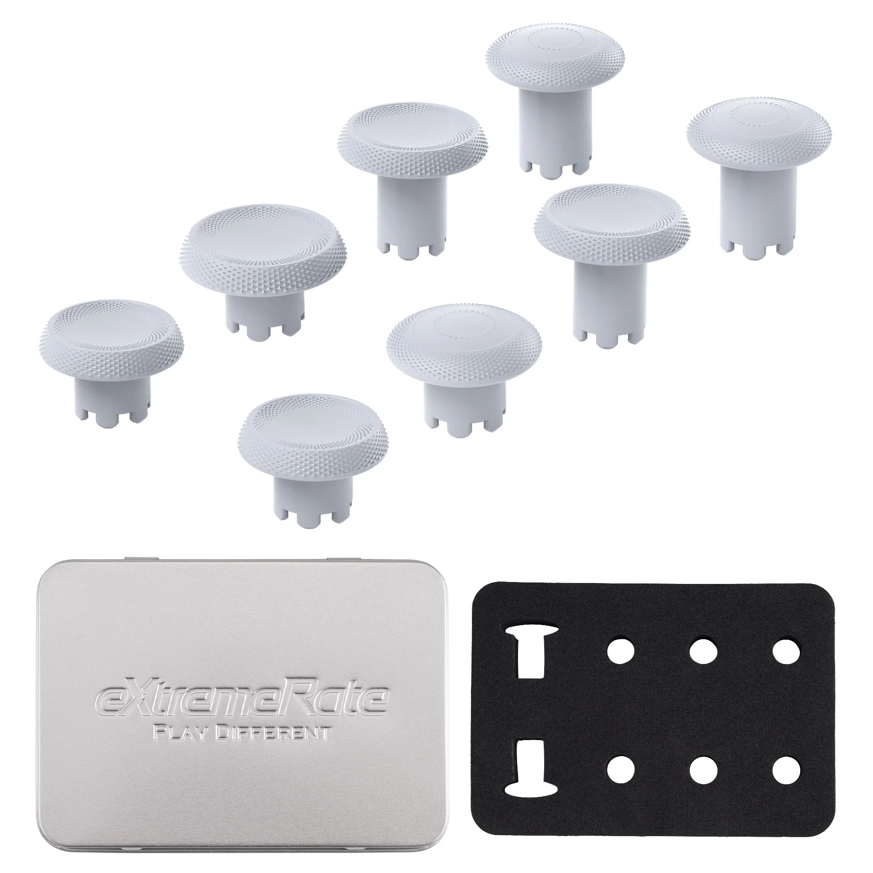 Thumbsticks intercambiables eXtremeRate ThumbsGear para controlador ps5 Edge - Blanco original - imagen 2