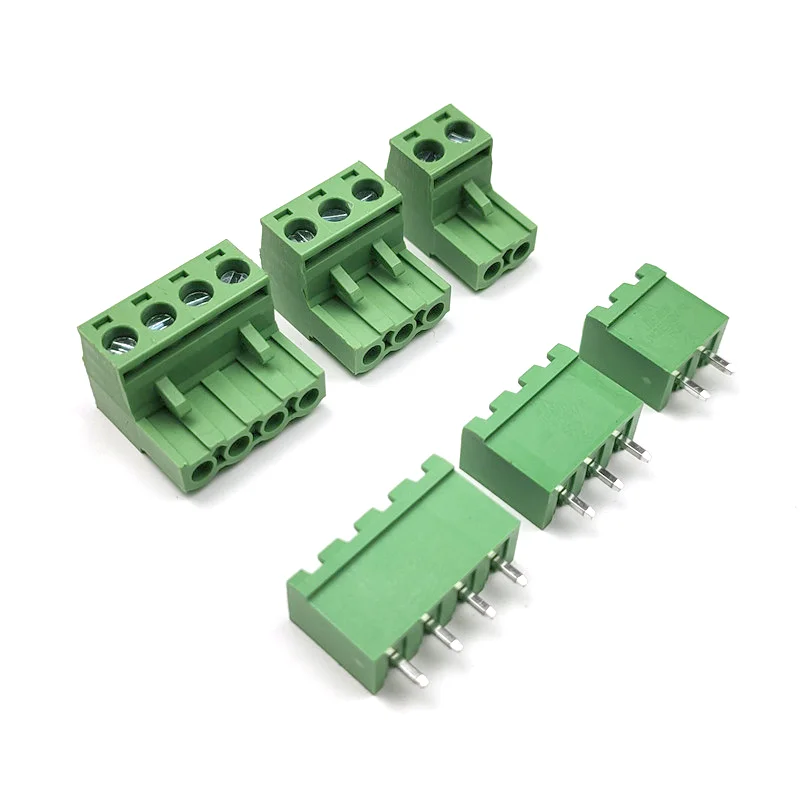 5 uds 5,08mm paso PCB tornillo bloque de terminales conector cerrado enchufe 2EDG 2P 3P 4P 5P 6P 7P 8P 9P 10P 12P - imagen 3