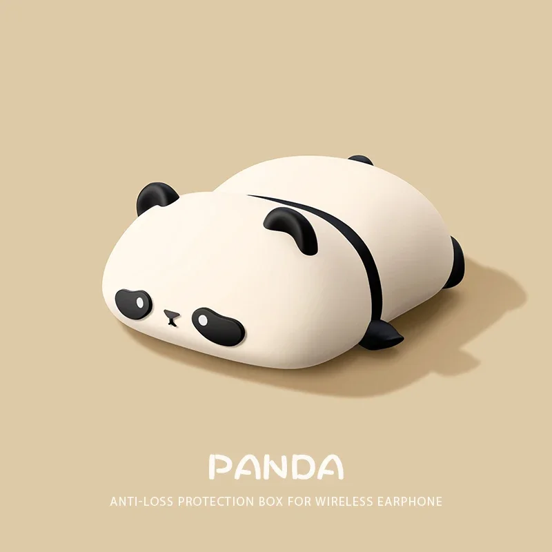 Bonita funda para auriculares con diseño de Panda tumbado para AirPods Pro3 (nuevo), caja de carga para auriculares Bluetooth, funda protectora para auriculares