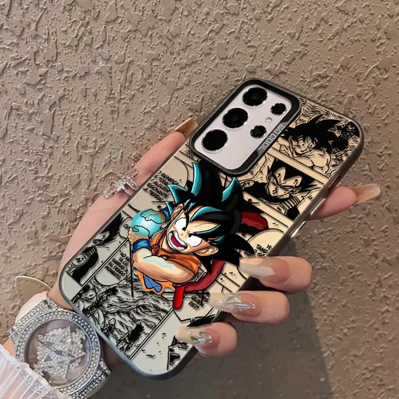 Dibujos animados d-dragon Ball Anime para Samsung Galaxy A73 A71 A56 A54 A53 A52 A51 A35 funda de teléfono plateada colorida - imagen 3