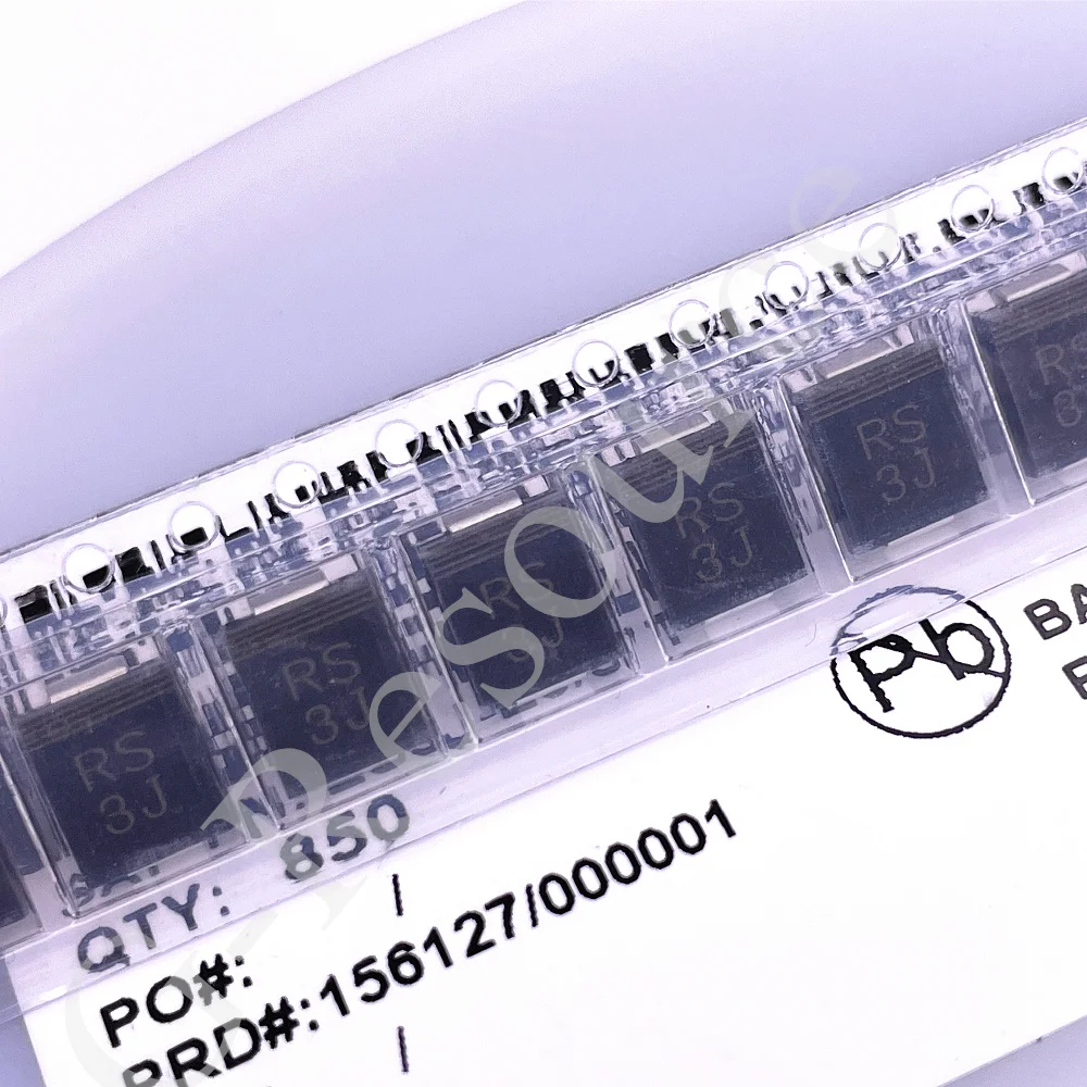 (50 piezas) Diodo de recuperación rápida RS3J SMC 3A600V DO-214AB