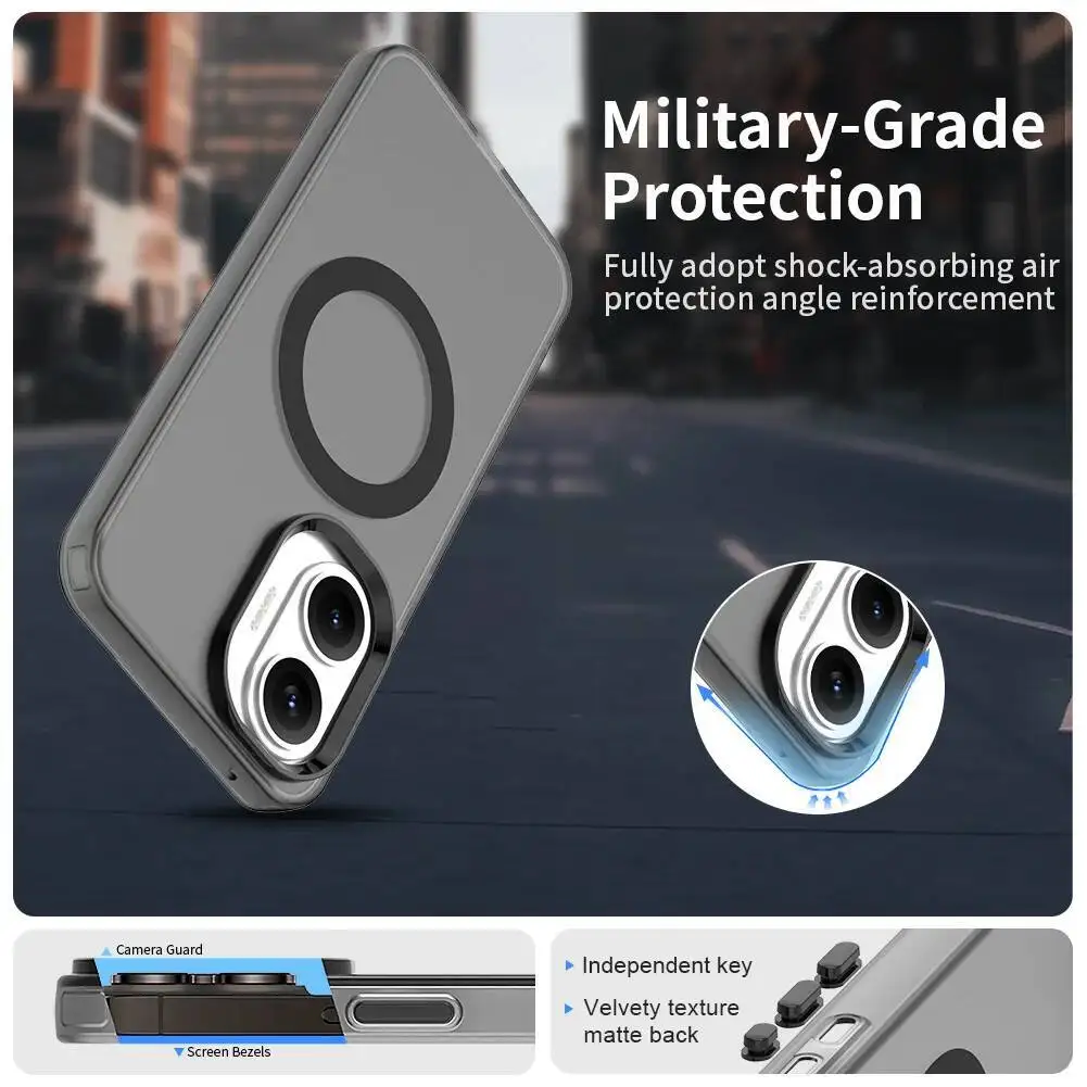 Funda de carga inalámbrica magnética para Xiaomi 15T Poco F7 5G ultra x7 pro, funda de colores caramelo, carcasa trasera dura transparente para pc - imagen 5