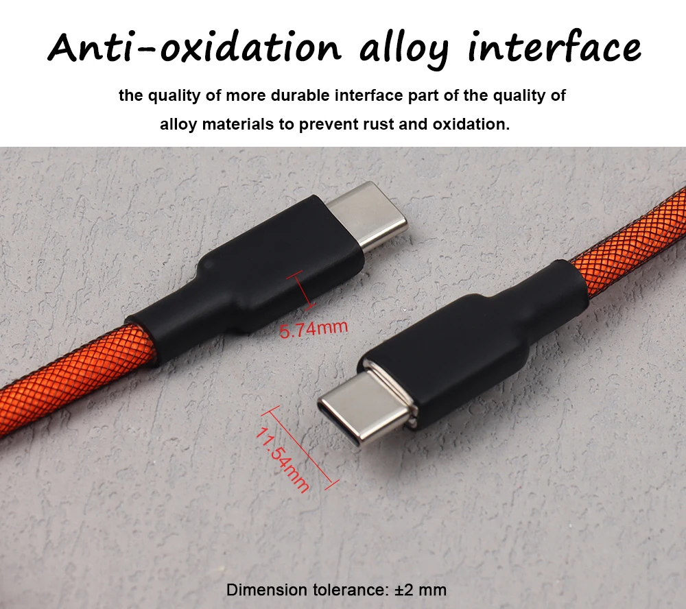 LANO-Cable en espiral para teclado mecánico doble USB C, conector de aviador GX16, interfaz de Cable tipo C, regalos para teclado de juego - imagen 5