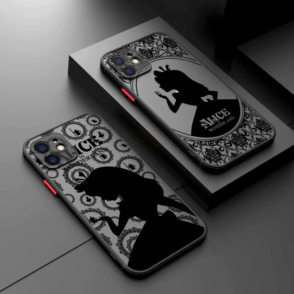 Funda de teléfono de Alicia en el país de las maravillas para Samsung Galaxy A73, A72, A71, A53, A52, A51, A50s, A33, A30s, A23, A22, A13, A04, 4G, 5G, cubierta dura mate