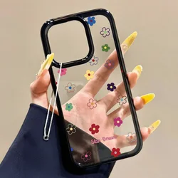 Funda Acrílica Flores Lujo iPhone 11 / 12 / 13 / 14 / 15 / 16 Pro Max