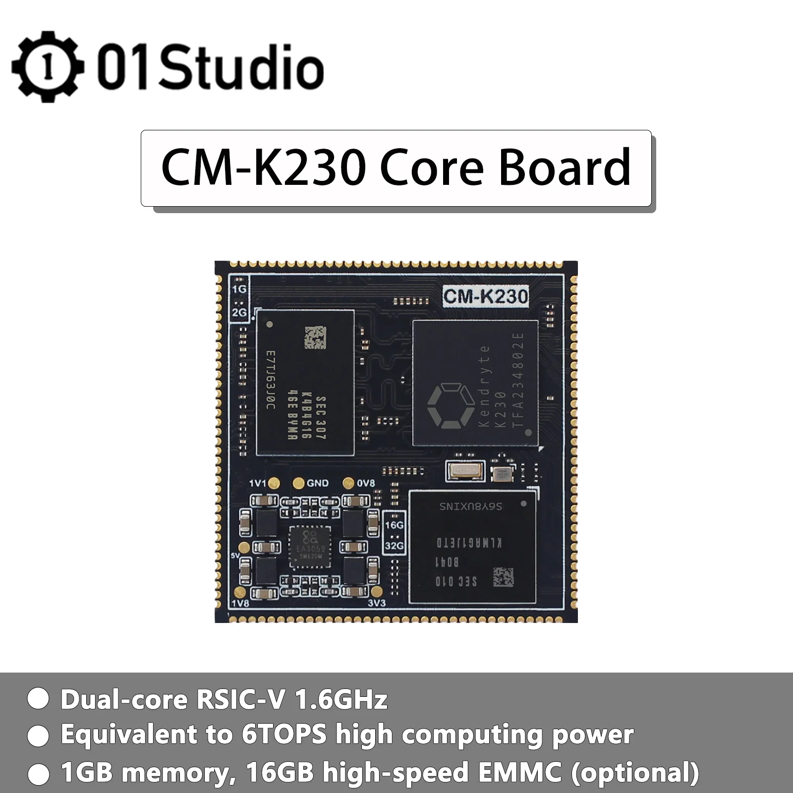 01Studio CM-K230 Módulo K230 módulo de visión 6T potencia informática equivalente supera K21