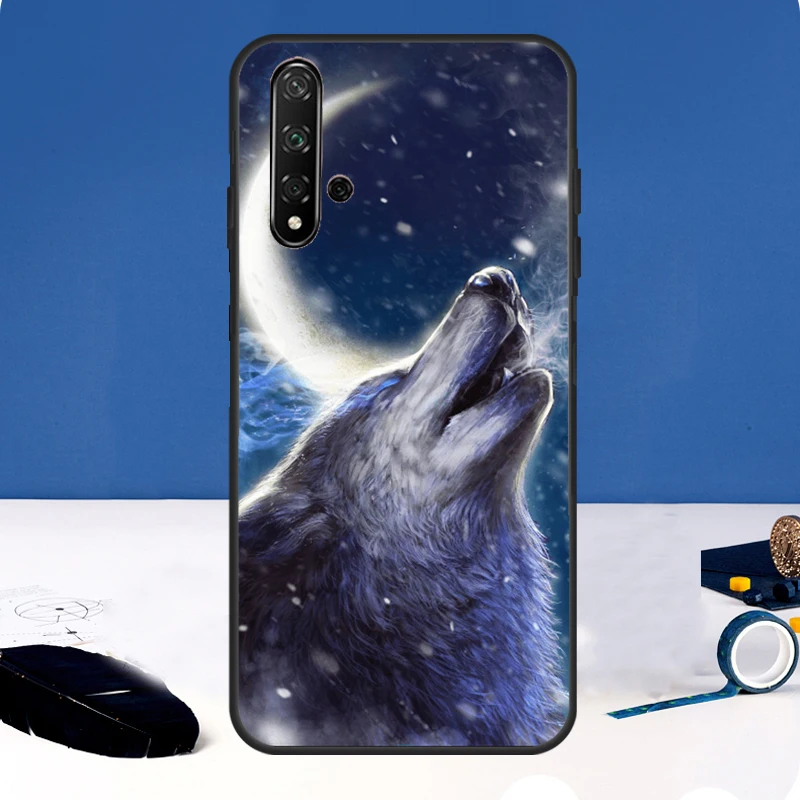 Moon Roaring Wolf Case For Huawei Nova Y90 Y91 Y60 Y61 Y70 10 9 SE 11 Pro 5T 11i 8i 3i P20 P40 P30 Lite Cover - imagen 2