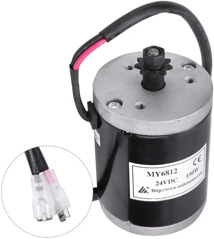 MY6812 150W 120w 100W DC 12V/24V motor de alta velocidad, pequeño motor de cepillo de CC, Motor de cepillo con polea de correa para Motor eléctrico - imagen 4