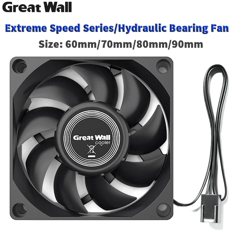 Great Wall-ventilador para caja de ordenador, enfriador Ultra silencioso de 6, 7, 8 y 9CM, 12V CC, radiador de chasis
