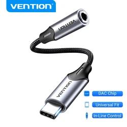 Vention Adaptador USB-C a 3.5mm DAC para iPhone 15 Pro y Galaxy