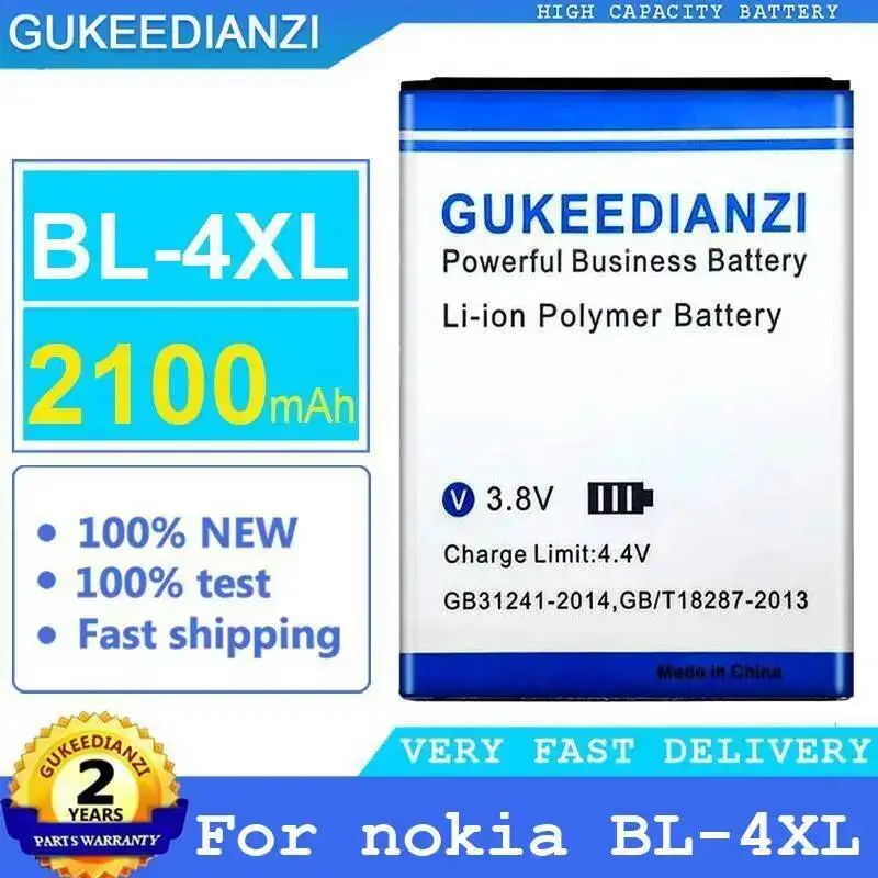 Para Nokia BL-4XL batería de teléfono móvil reemplazo confiable 2100Mah carga rápida