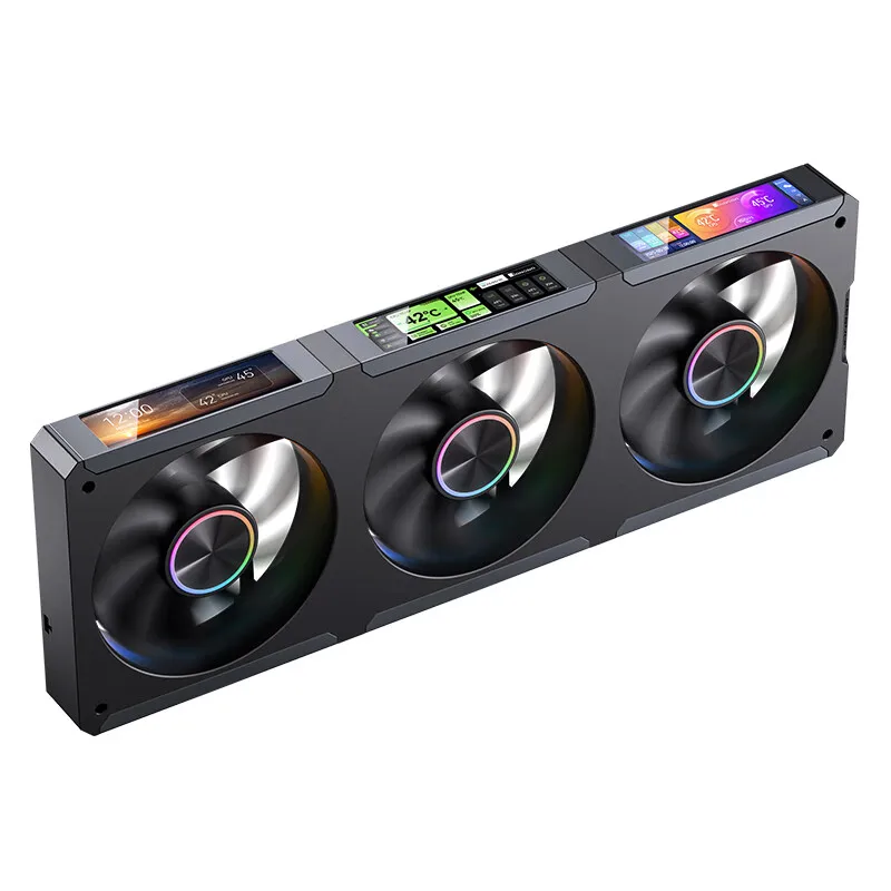 JONSBO ZC-360 ventilador con caja unida ventilador de pantalla de 3,38 pulgadas instalación de pantalla magnética 5V 3PIN ARGB/4PIN PWM rodamientos de bolas dobles - imagen 4