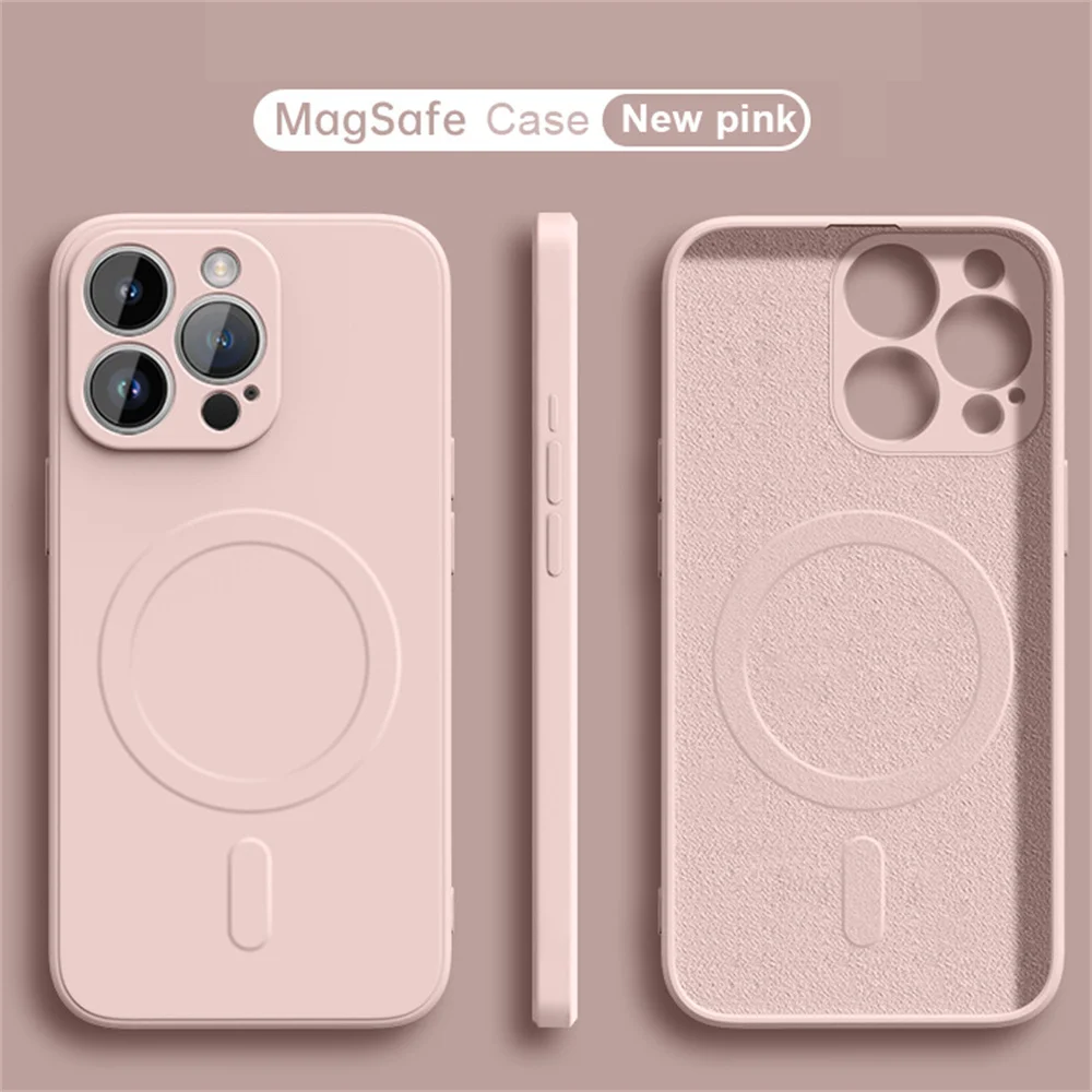 Nueva funda suave antideslizante de lujo para personas mayores para iPhone 16 15 14 13 12 11 Pro Max Plus Magsafe película de lente magnética cubierta protectora