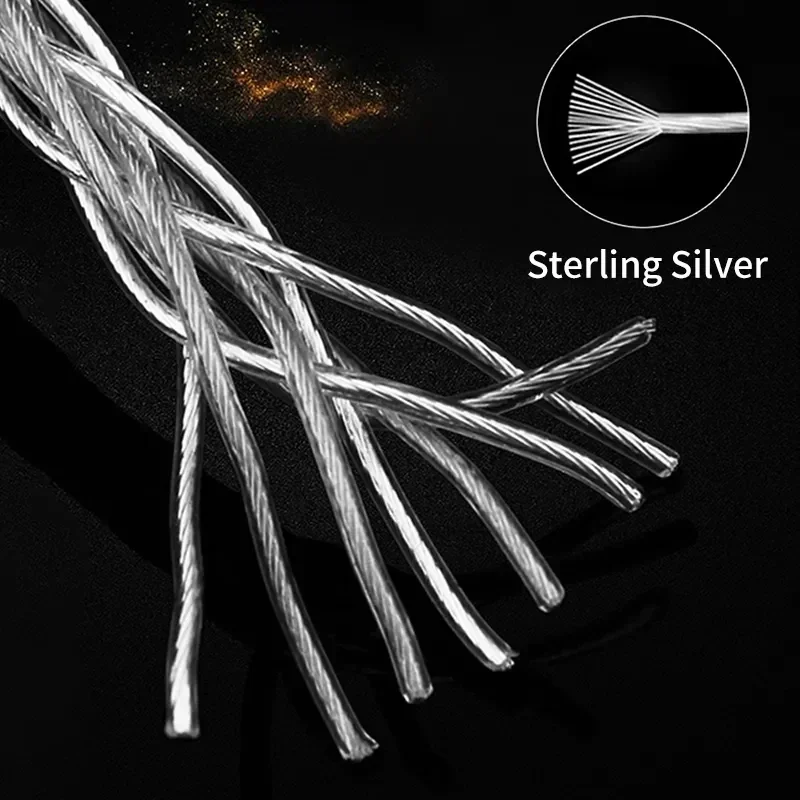 Adaptador de Cables de Audio 4N OCC 2,5mm 3,5mm 4,4mm convertidores macho hembra Cable auxiliar de auriculares de 8 hebras para auriculares con tarjeta de sonido MP3 - imagen 3