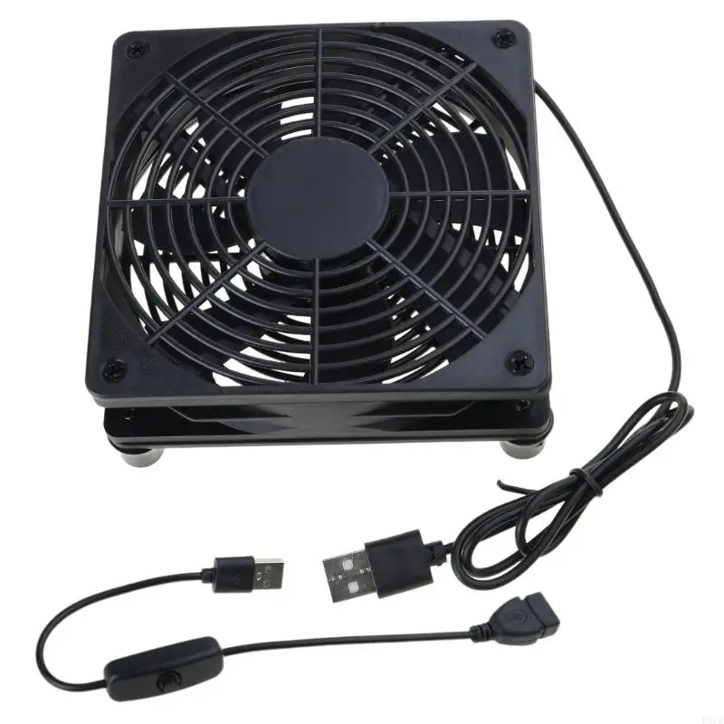 Ventilador enfriamiento USB 120 mm P9FA Compact DC5V 120 mm para caja televisión DVR del receptor del módem del - imagen 4