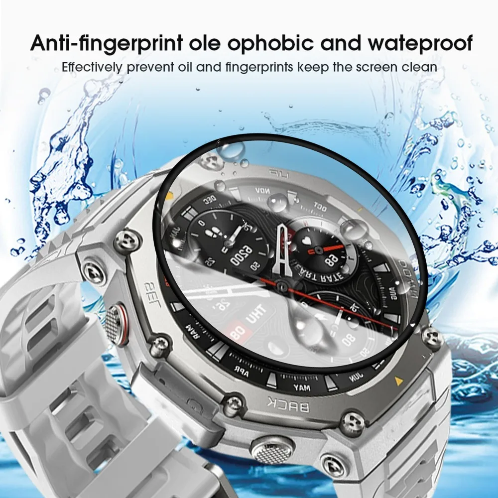 1-5 uds Protector de pantalla 9D para Amazfit t-rex 3 Pro reloj inteligente al aire libre película protectora transparente Full HD suave para T-Rex3 no de vidrio - imagen 5