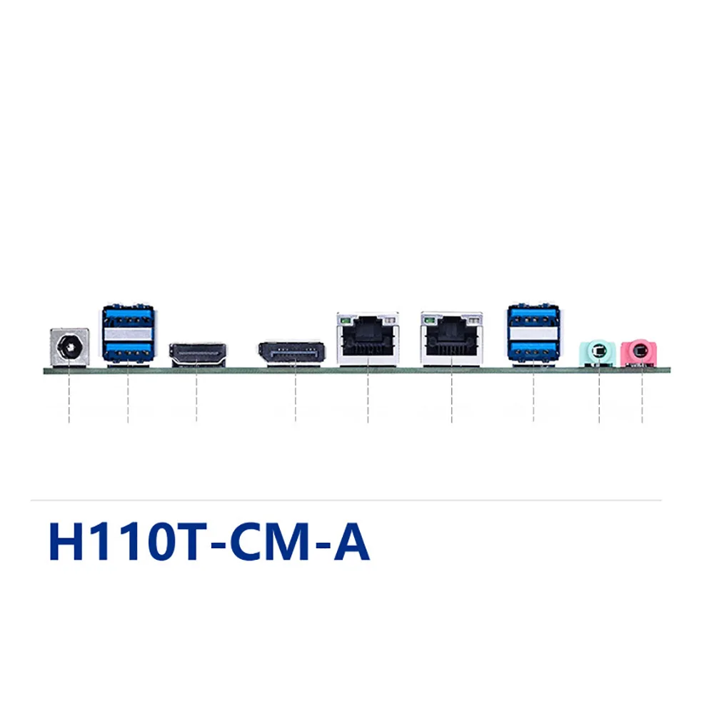 Placa base de control industrial que admite la sexta/seventh CPU dual LAN tres pantallas H110T-CM-A - imagen 3
