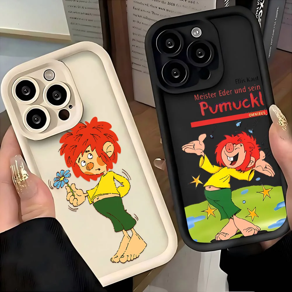Funda de teléfono con bonitos dibujos de elfo Pumuckls para Xiaomi Redmi Note 14 13 12s 12 11 10 9s 9 8 7 A5 Pro Plus 4G 5G, funda trasera suave de TPU