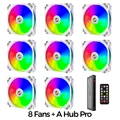 white  8 fans  hub