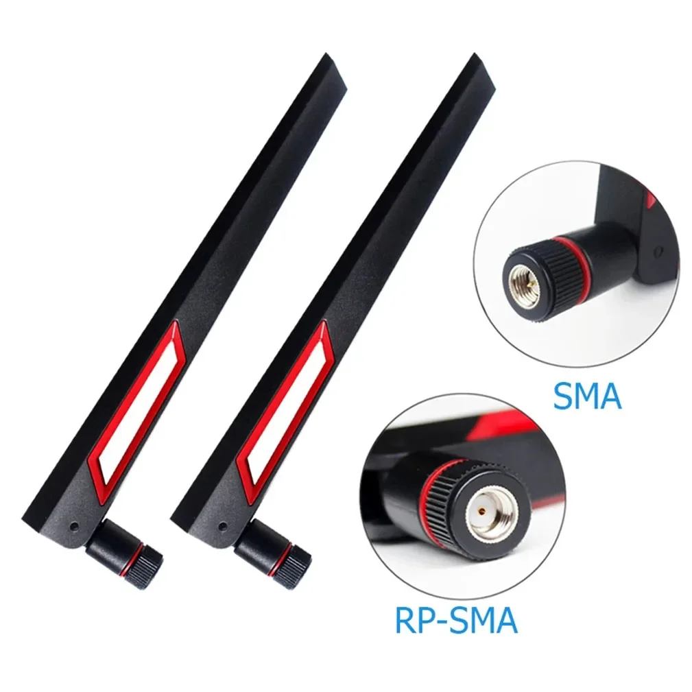 Antena wifi 2,4G 5G 5,8G de doble banda 10dBi antena enrutadora SMA macho (pin)/RP-SMA macho (agujero)