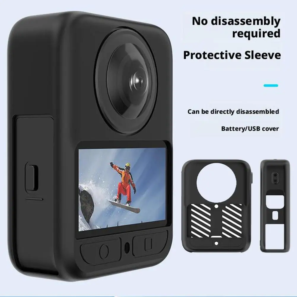 Funda de silicona para DJI Osmo 360, resistente al agua, anticaída, resistente a las manchas, accesorios para cámaras deportivas, funda de lente para DJI Osmo 360 - imagen 3