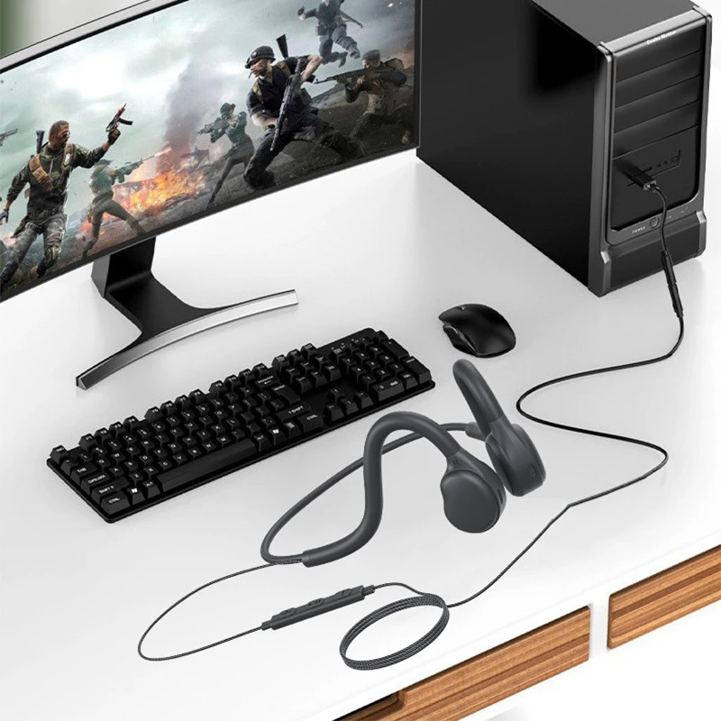 Convertidor de Audio USB a enchufe hembra de 3,5mm ordenador portátil TV para PS4 juego sonido adaptador de decodificación Digital extender Cable divisor - imagen 2