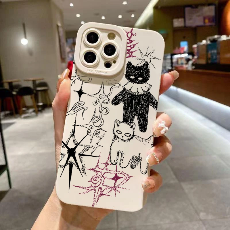 Funda de teléfono para Xiaomi Mi 11 Lite 5G 14T 14 13T 13 12T 12 Poco F6 F5 X6 X5 X3 M6 Pro C65 lindo gato fresco caramelo funda de silicona suave
