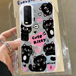 Funda Vivo Gato Flores Y20/Y20i/Y20s/Y17/Y12/Y15/Y01/Y10/Y16/Y56 PC