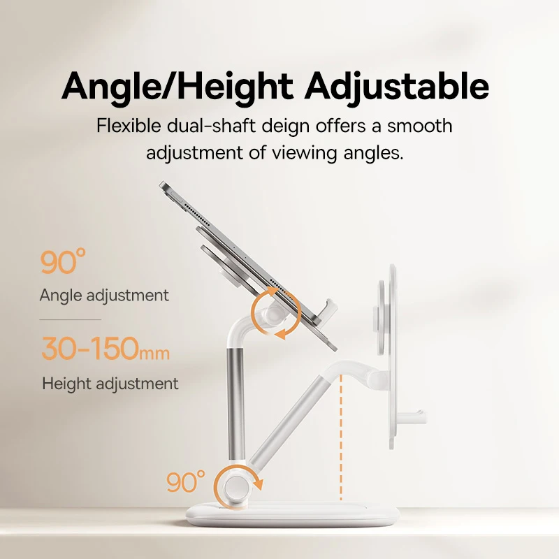 Soporte magnético para teléfono y tableta Baseus 2 en 1 90 °   Soporte expandible ajustable en altura con ángulo de visión de 30-150 mm para iPhone iPad - imagen 5