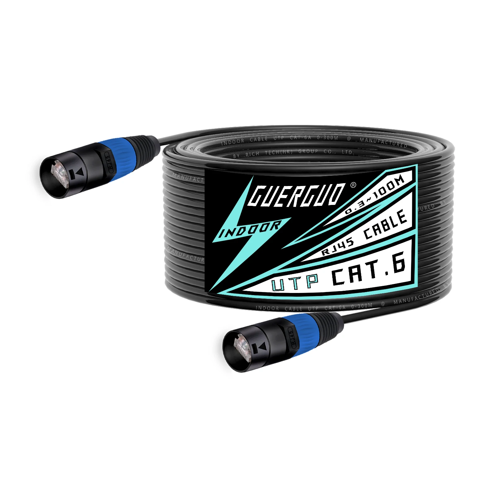 0,3 M-100 M 1 pieza CAT6 RJ45 extensión EtherCON de escenario Cable sin blindaje Cable UTP de red LAN para exteriores e interiores con enchufe de aleación de Zinc - imagen 5