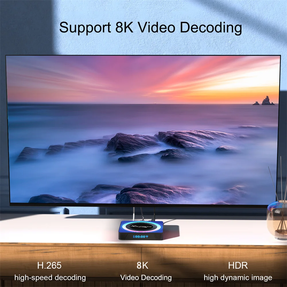 Woopker-Dispositivo de TV inteligente X88Pro 13, decodificador con Android 13, Rockchip RK3528, 4GB/64GB, 8K, UHD, reproductor de vídeo, WiFi6, BT5.0, de baja latencia - imagen 2