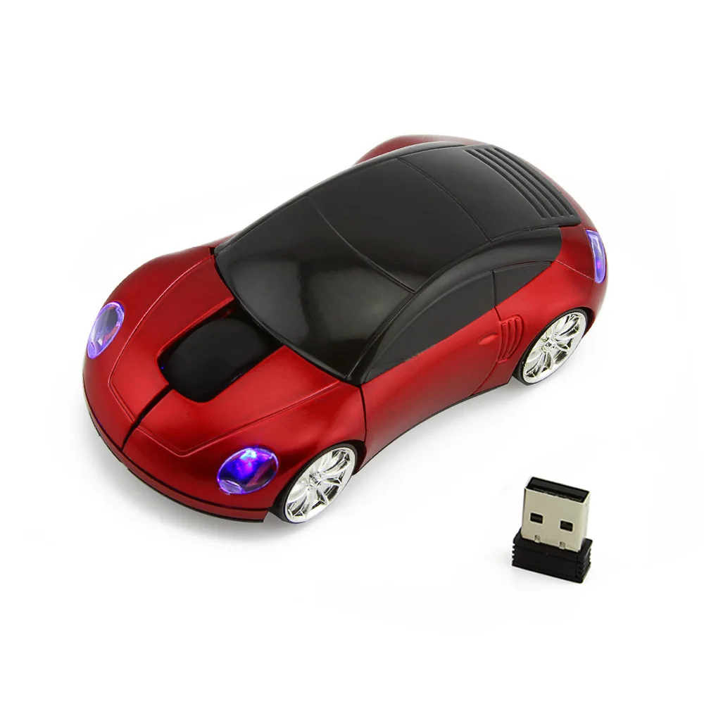 Ratón inalámbrico para coche deportivo con receptor USB de 2,4 G, diseño moderno de coche de carreras, retroiluminación a color, peso ligero, diseño ergonómico, clic rápido y preciso, 1600 DPI MM1 - imagen 2