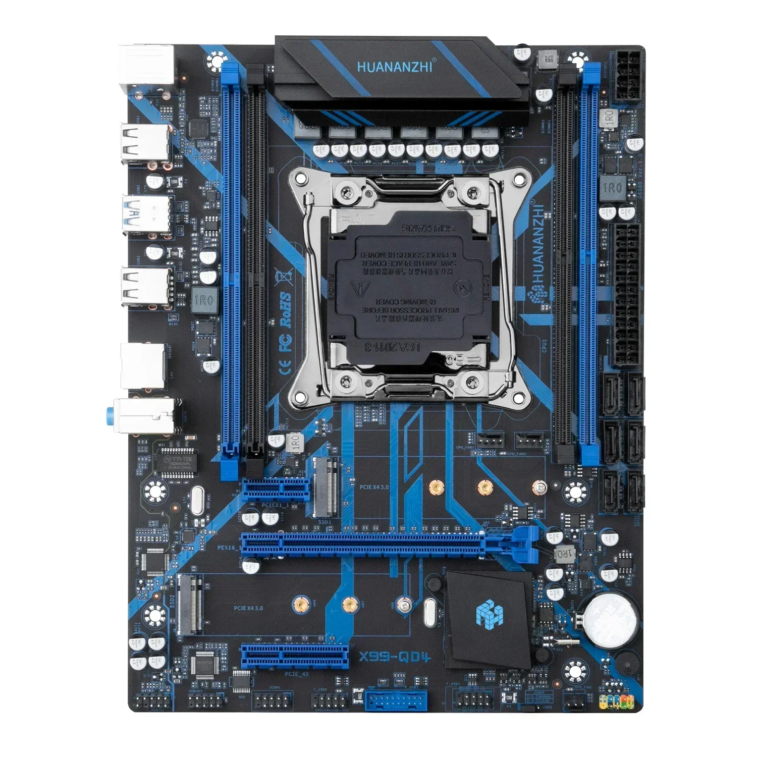 HUANANZHI-Kit de placa base X99 QD4, LGA 2011-3 con E5 2680 V4, 2x16GB = 32GB, 2400MHz, DDR4, RECC, RAM, compatible con NVME, M.2, USB 3,0 - imagen 2