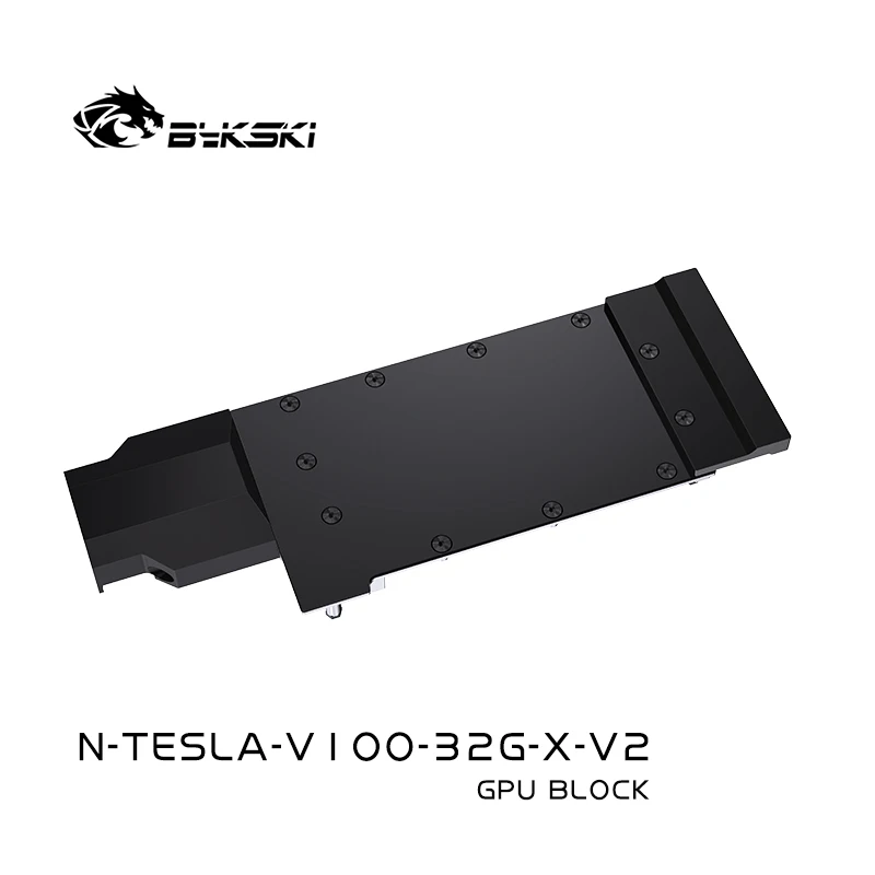 Bykski-bloque de agua GPU para NVIDIA TESLA V100-32G, tarjeta FHHL, radiador de refrigeración de cobre, N-TESLA-V100-32G-X-V2 - imagen 5