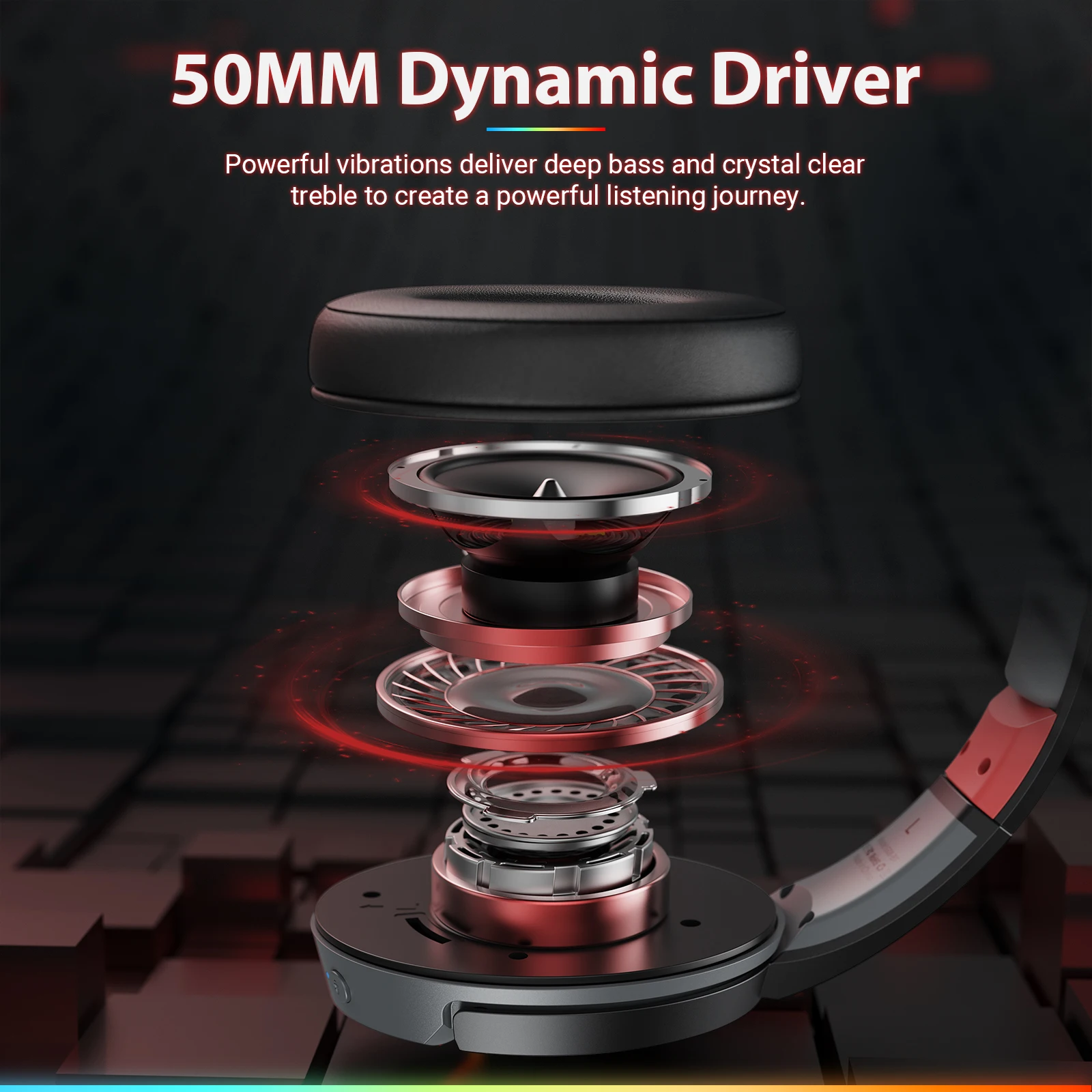 NUBWO G08 auriculares inalámbricos para juegos con micrófono para PS5 PS4 PC tableta móvil 2,4 Ghz USB/tipo-c auriculares inalámbricos duales con luz LED - imagen 5