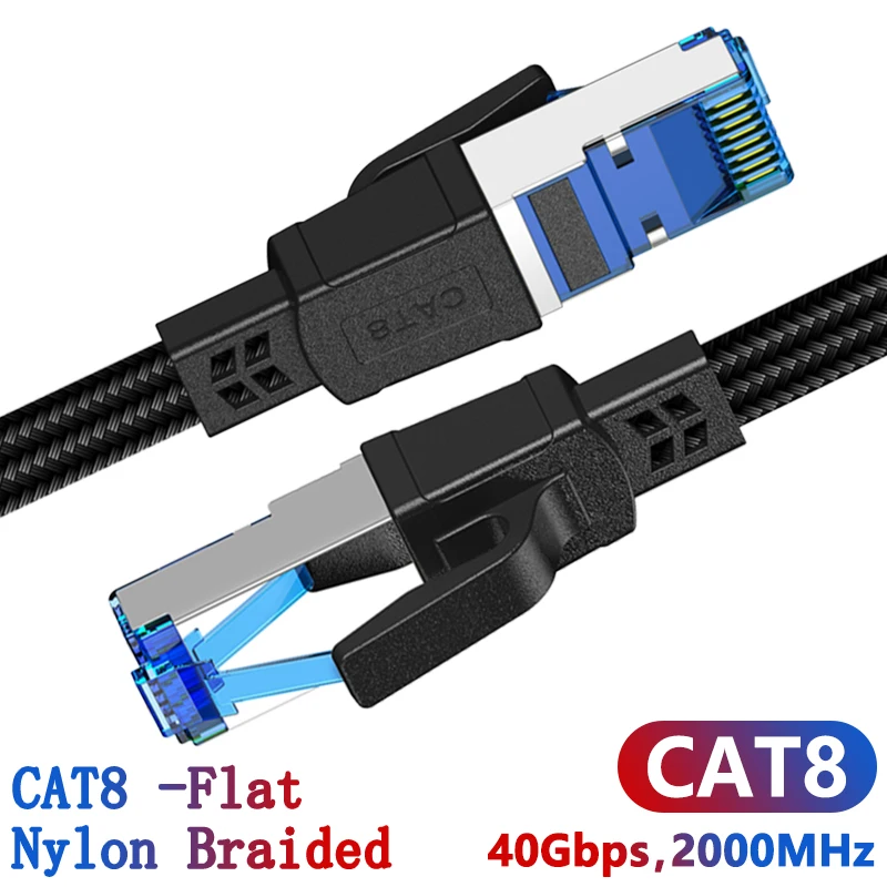 CAT 8-Flat-Braided
