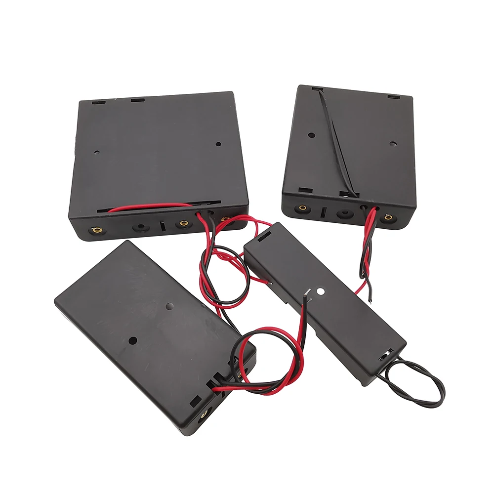 Caja de almacenamiento de batería 18650, caja de plástico con Clip, contenedor con cable de plomo, 1, 2, 3 y 4 ranuras - imagen 2