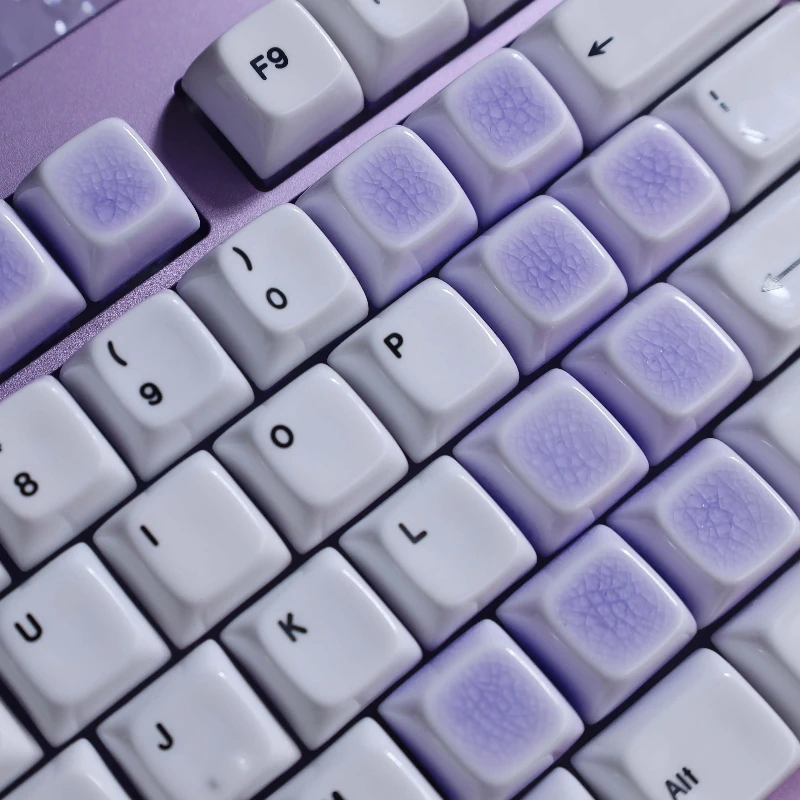 Teclas de cerámica personalizadas con grietas de hielo, 1U, transparente, punto de perfil QCA, bonito diseño Original artesanal de varios colores WASD - imagen 4