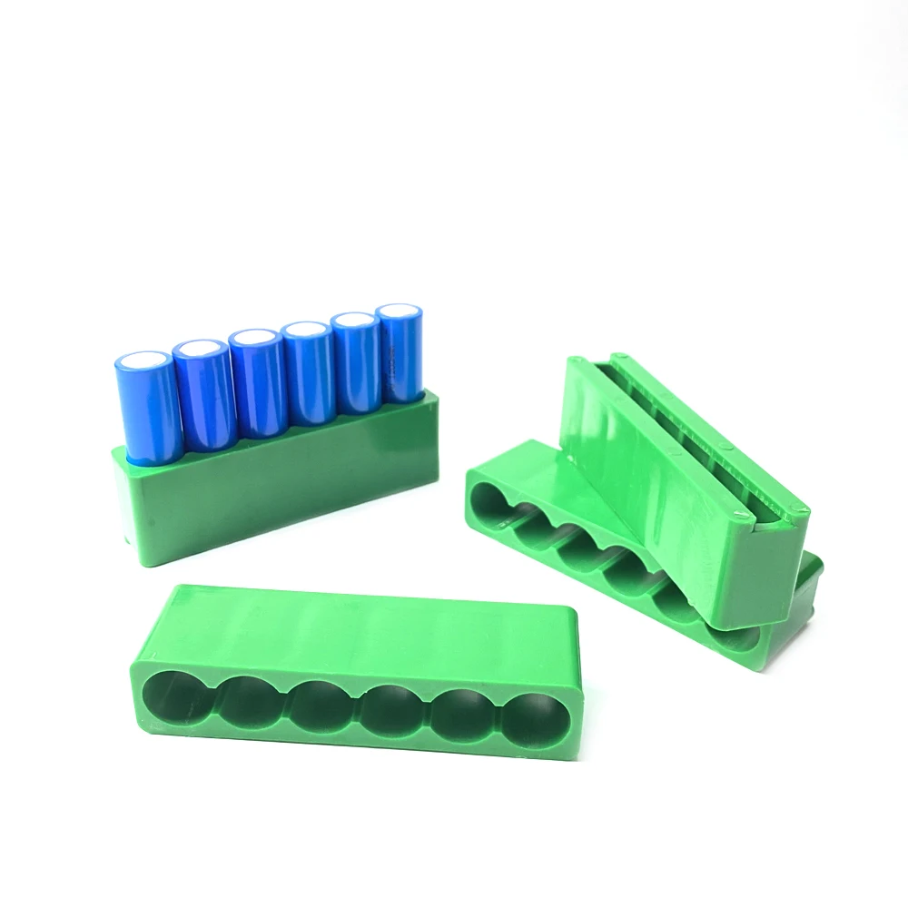 Soporte fijo de batería de litio 18650, seis paquetes de baterías, accesorio de plástico ABS, soldadura rápida por puntos, soporte de doble cara de una sola fila - imagen 2