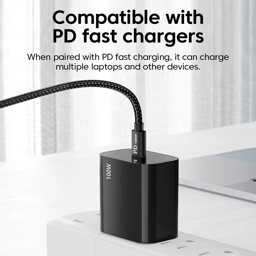 Cable de alimentación de carga rápida PD100W tipo C macho a CC macho Cable de carga para ordenador portátil 2M Cable adaptador de corriente de cabezal recto/codo - imagen 5